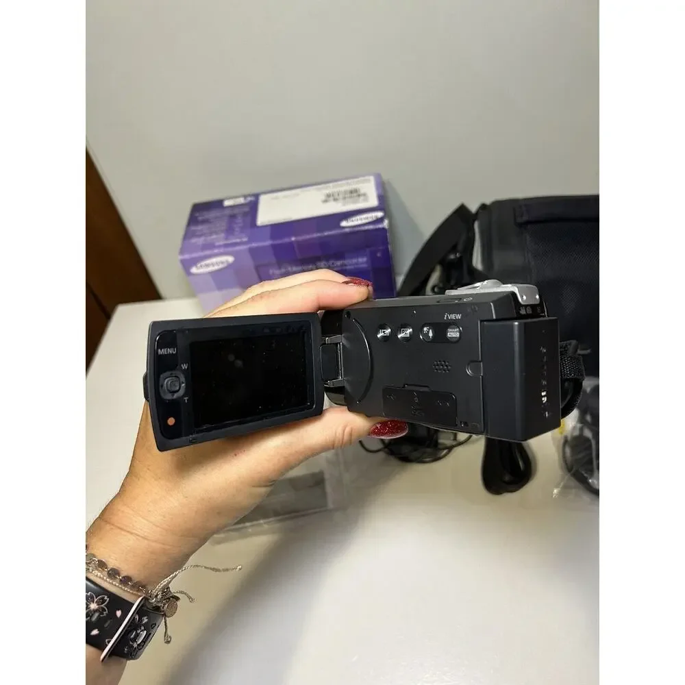 Samsung Black Camcorder with Accessories